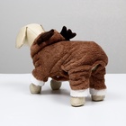 Новогодний костюм для животных «Олень», L (ДС 30, ОГ 42 см), коричневый - Фото 5