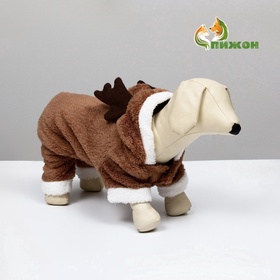 Новогодний костюм для животных «Олень», XL (ДС 35, ОГ 47 см), коричневый