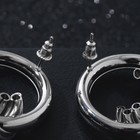 Серьги металл «Геометрия» намотка колец, цвет серебро - Фото 2