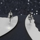 Серьги из металла «Осколок», цвет серебро - Фото 2