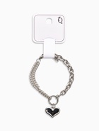 Браслет металл «Цепь» сердце объёмное, цвет серебро, L=18 см - Фото 4