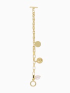 Браслет цепочка «Жемчуг и медальон», L=20 см, белый в золоте - Фото 6