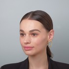 Серьги металл «Цепь» висячие, цвет золото - фото 45556246