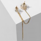 Серьга "Каффа" астра, цвет белый в золоте - фото 804647564