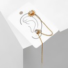 Серьга "Каффа" астра, цвет белый в золоте - фото 804647563