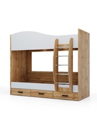 Кровать двухъярусная «Клик Мебель», с ящиками, 800×2000 мм, цвет белый/дуб вотан - Фото 2