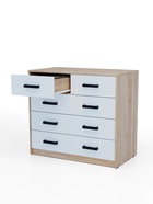Комод для хранения «Клик Мебель», 5 выдвижных ящиков, 900×480×800, цвет дуб сонома/белый - Фото 2