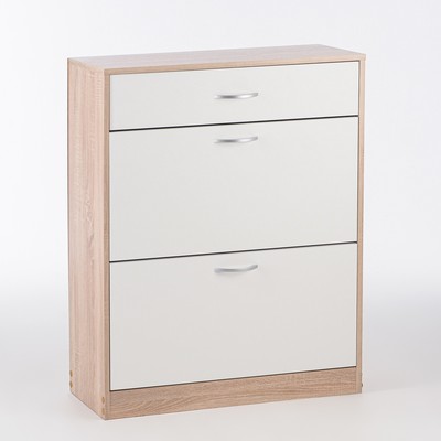 Обувница в прихожую «Клик Мебель», без двери, 782×280×960 мм, цвет дуб сонома/белый