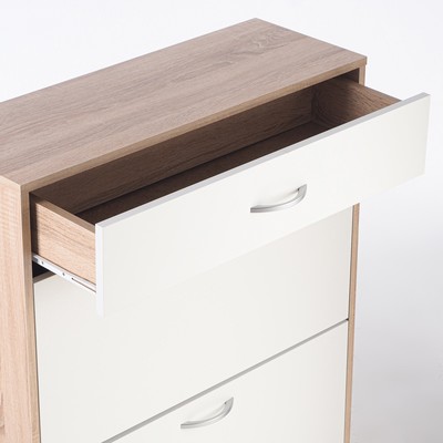 Обувница в прихожую «Клик Мебель», без двери, 782×280×960 мм, цвет дуб сонома/белый