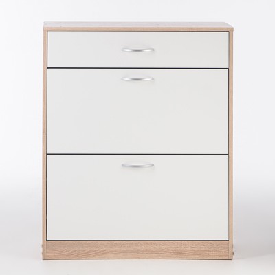 Обувница в прихожую «Клик Мебель», без двери, 782×280×960 мм, цвет дуб сонома/белый