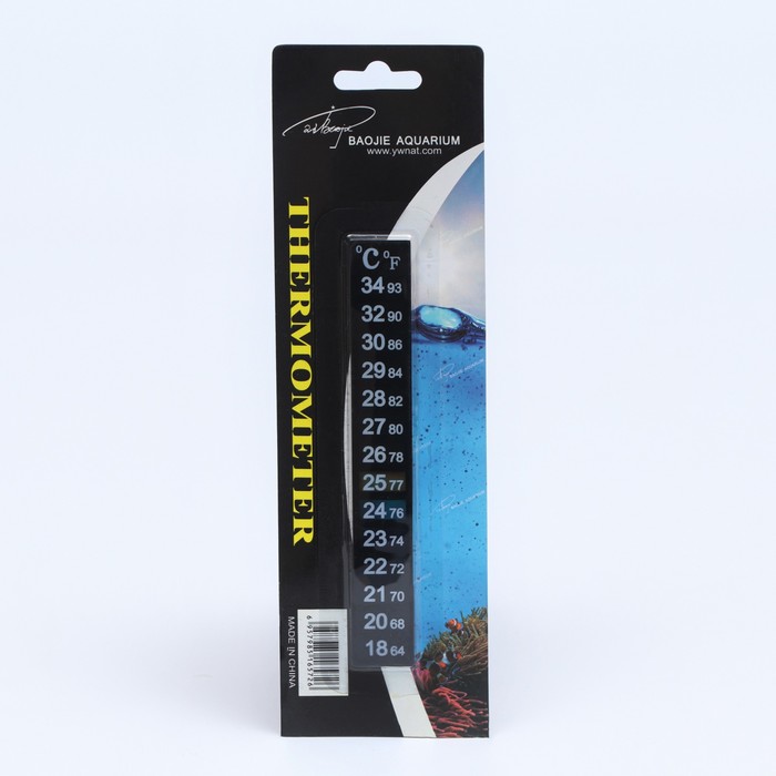 Термометр аквариумный, 13 х 1,8 см - Фото 1