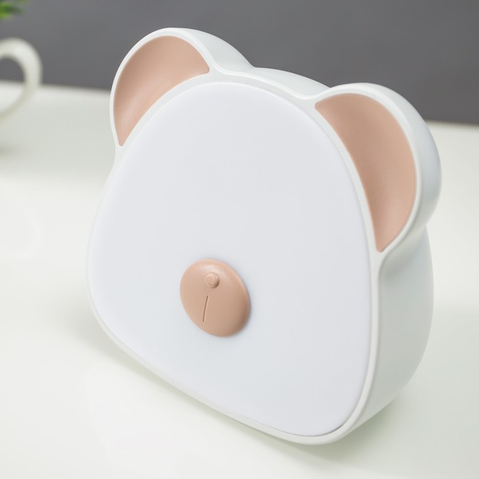 Ночник сенсорный «Мишка» LED 1 Вт 3000-6000К USB АКБ бело-бежевый 6×11×10 см RISALUX - Фото 1