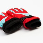 Перчатки зимние детские MINAKU, цв.красный/голубой, р-р 16 (18 см) - Фото 3