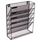 Лоток для бумаг настенный, 5 отделений, чёрный - Фото 4