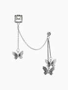 Серьга «Кафф» бабочка, цвет серебро  (артикул 7113909)  большой выбор товаров оптом и в розницу по низким ценам с доставкой