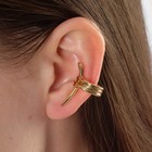 Серьга «Кафф» проволока, цвет золото - Фото 4