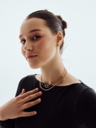 Набор 2 предмета: 3 колье, 3 пары пусет «Эстетика» сердце, цвет белый в золоте, 32 см - Фото 2