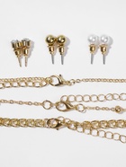 Набор 2 предмета: 3 колье, 3 пары пусет «Эстетика» сердце, цвет белый в золоте, 32 см - Фото 14