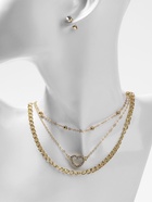 Набор 2 предмета: 3 колье, 3 пары пусет «Эстетика» сердце, цвет белый в золоте, 32 см - Фото 15