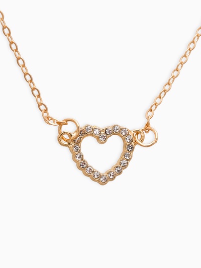 Набор 2 предмета: 3 колье, 3 пары пусет «Эстетика» сердце, цвет белый в золоте, 32 см