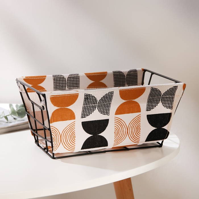 Корзина для хранения Доляна «Песок», 25×15,5×11,5 см, цвет коричневый - Фото 1