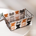 Корзина для хранения Доляна «Песок», 25×15,5×11,5 см, цвет коричневый - Фото 2