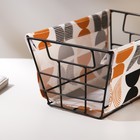 Корзина для хранения Доляна «Песок», 25×15,5×11,5 см, цвет коричневый - Фото 3