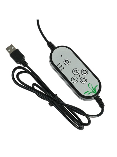 Фитосветильник для растений, светодиодный, 36 Вт, 250 мм, IP66, 5 В, USB, прищепка, таймер, биколорный
