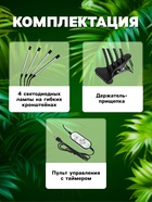 Фитосветильник для растений, светодиодный, 36 Вт, 250 мм, IP66, 5 В, USB, прищепка, таймер, полноспектральный - Фото 3