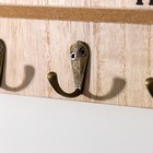 Крючки декоративные дерево "Домик с полосатой крышей" 30х20х3,5 см - фото 21408089