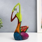 Сувенир полистоун "Девушка - поза, яркие узоры" 27х13 см - фото 21408121