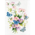 Набор для вышивки счётным крестом «Душистый горошек и бабочки», 18×25 см - фото 295366144