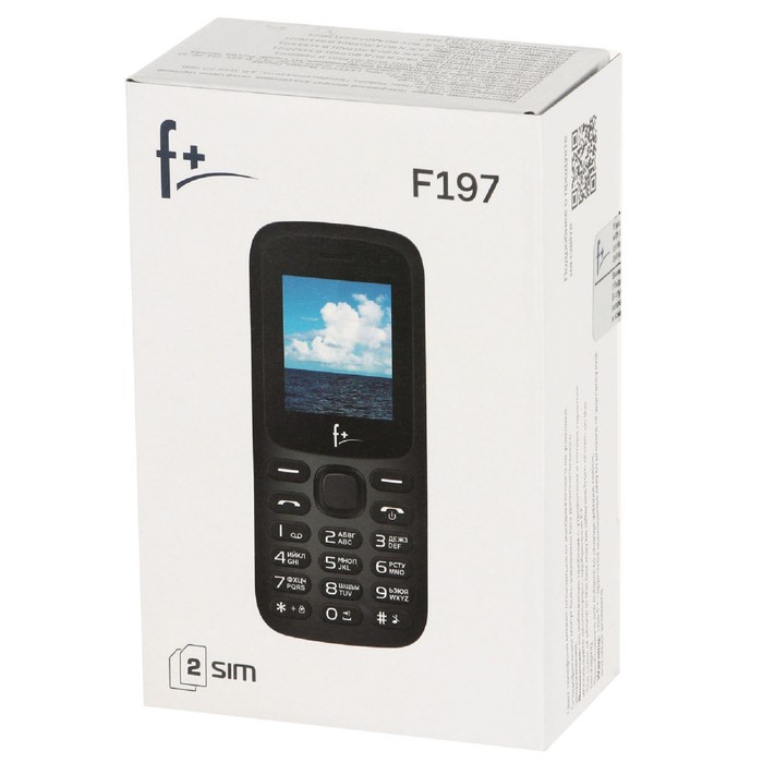 Сотовый телефон F+ F197, 1.77", TFT, 2 sim, 32Мб, microSD, BT, 600 мАч, чёрный - фото 51320801