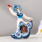 Сувенир-колокольчик "Кукла", гжель, 11,5 см, керамика - фото 18096776