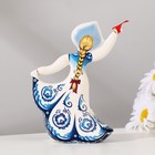 Сувенир-колокольчик "Кукла", гжель, 11,5 см, керамика - Фото 4