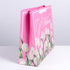 Пакет подарочный ламинированный, упаковка, «Тюльпаны», L 40 х 31 х 11,5 см - Фото 2