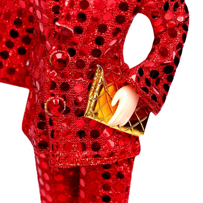 Кукла-модель шарнирная «Ксения - Модный показ» в красном костюме - фото 1908787776
