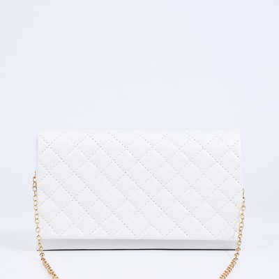 Сумка-клатч на магните, цвет белый