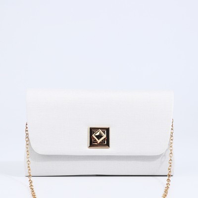 Сумка-клатч на магните, цвет белый