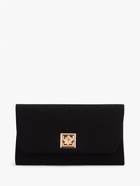 Сумка-клатч женская вечерняя на клапане, на длинной цепочке, однотонная, чёрная - Фото 8