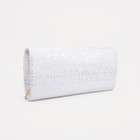 Сумка-клатч на клапане, цвет серебрянный - Фото 2