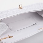 Сумка-клатч на клапане, цвет серебрянный - Фото 3