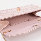 Сумка-клатч на клапане, цвет пудровый - Фото 3