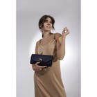 Сумка-клатч, отдел на клапане, цвет тёмно-синий - Фото 4