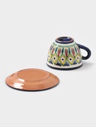 Чайная пара Риштанская Керамика «Цветы», 2 предмета: чашка 200 мл, блюдце, синяя - Фото 5