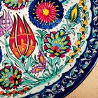 Ляган Риштанская Керамика "Цветы", 42 см, синий - фото 4337775