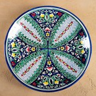 Ляган узбекский Риштанская Керамика «Цветы», d=33 см, синий - Фото 5