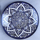 Ляган Риштанская Керамика "Цветы", 42 см, синий - Фото 2