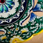 Фруктовница узбекская Риштанская Керамика «Узоры», 24×24×8 см, жёлтая - Фото 3