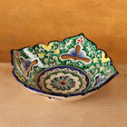 Фруктовница узбекская Риштанская Керамика «Узоры», 24×24×8 см, жёлтая - Фото 5